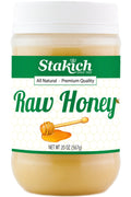 Stakich Raw Honey - Pure, Unprocessed, Unheated, Kosher - 5 Pound (80 Ounce)