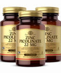 Solgar Zinc Picolinate 22 Mg 100 Tablets (Pack Of 3) - Promotes Healthy Skin - Supports Immune System Normal Taste & Vision - Antioxidant - Non-Gmo Vegan Gluten Free Kosher 300 Total Servings