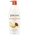 Jergens Deep Restoring Argan Oil Moisturizer, Soothing Body and Hand Lotion, 16.8 Ounce, with Reviving Argan Oil and Vitamin E, Oil-Infused, Dermatologist Tested