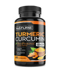 Built Nature Turmeric Supplement Tumeric Curcumin With Black Pepper And Ginger Curcuma Bioperine - 95% Curcuminoids Max Absorption, Natural Joint & Antioxidant, Non-Gmo, Vegan Gluten Free 60 Capsules