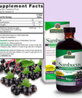 Nature'S Answer Sambucus Black Elder Berry Extract Syrup in Plastic Bottle Alcohol- 8-Fluid Ounces | Daily Immune Support | Packed with Antioxidants | Family Friendly | Flue Season Defender