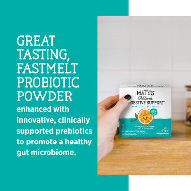 Matys Children s Digestive Support for Children Ages 4 Years and Older Kids Probiotic Powder, Prebiotic Probiotic, Supports Digestive Health and Regularity 30 Single Serve Packets