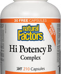 Natural Factors Vitamin B Hi Potency Complex 210 Capsules