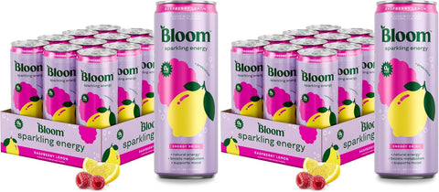 Bloom Nutrition Sparkling Energy Drink - Apple Crisp / Glacier Crush Variety Pack - Natural Caffeine, Zero Sugar, 180mg Caffeine - Antioxidant-Rich with Green Coffee Bean, Green Tea Extract, Prebiotics - 12oz 12 Pack