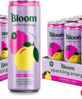 Bloom Nutrition Sparkling Energy Drink Minis, Raspberry Lemon & Strawberry Watermelon, 7.5oz 12 Pack