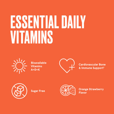 Bulletproof Vitamins A+D+K Gummies, Immune Gummies, And Unflavored Collagen Protein Powder Packets, Pack Of 15