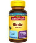Nature Made Biotin 1000 Mcg Dietary Supplement Supports Healthy Hair & Skin 120 Softgels 120 Day Supply