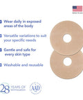 Epiderm Silicone Gel Sheet For Scars, Silicone Scar Sheets For Areola Reconstruction & Breast Augmentation Surgery, Can Be Cut To Size, Breast Reduction Scar Care -1 Pair, Natural