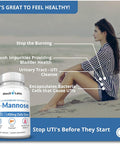 D Mannose 1000Mg - D-Mannose Cranberry Supplement With Hibiscus - Support Urinary Tract Health For Women & Men - Helps Overactive Bladder & Urinary Tract Infection - Dmannose Pills For Uti - 120 Pills