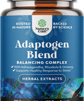Natures Craft Herbal Adaptogen Mood Support Supplement - Calming Adaptogens Supplement for Stress & Cortisol Management with Ashwagandha Rhodiola Rosea & Maca Root - Vegan Non GMO & Daytime Friendly -120ct