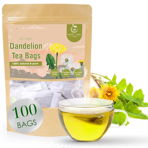 NHAT ANH FARM - Premium Stevia Tea Bags, 100 Stevia Tea Bags, 100% Natural Dried Leaves, Naturally Sweet Herbal Tea, Sugar-Free, Caffeine-Free, No Additives.