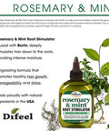 Difeel Rosemary and Mint Root Stimulator with Biotin 7.1 oz. - Hair Growth Scalp Treatment, Rosemary Mint Oil for Hair Growth