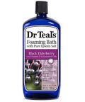 Dr Teal's Foaming Bath with Pure Epsom Salt, Black Elderberry with Vitamin D & Essential Oils, 34 fl oz