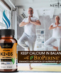 (2-Pack) Vitamin K2 (MK7) with Vitamin D3 Supplement with BioPerine - K2D3 Comlex 3-in-1 Formula Support for Your Heart, Bones & Joints | Vegan, GMO & Gluten Free -120 Veggie Capsules