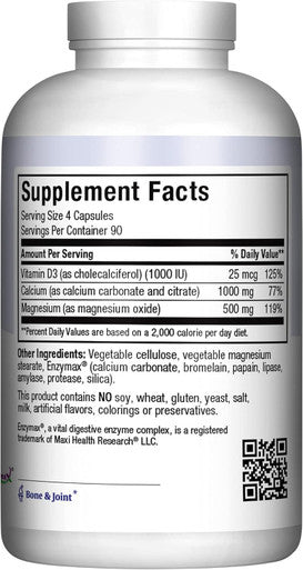 Maxi Health Calcium - with Vitamin D3 and Magnesium (360 Count)