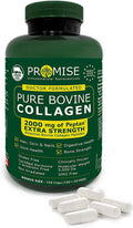 Promise Pure Bovine Collagen European Certified 2000mg of Peptan Extra Strength For Hair, Skin and Nails, For Digestive Health, For Bone Strenght, For Joint Health, Made in Canada (120 +30 FREE caps)
