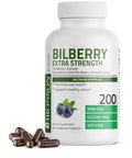 Bronson Bilberry Extra Strength Vaccinium Myrtillus, Promotes Eye Health And Supports Healthy Vision - Non Gmo, 200 Vegetarian Capsules