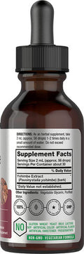Super Yohimbe Bark Extract | 2 Oz | Alcohol and Sugar Free Formula | Vegetarian, Non-GMO, Gluten Free Liquid Supplement | by Horbaach