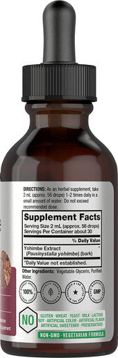 Super Yohimbe Bark Extract | 2 Oz | Alcohol and Sugar Free Formula | Vegetarian, Non-GMO, Gluten Free Liquid Supplement | by Horbaach