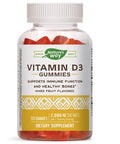 Natures Way Vitamin D3, Immune Support, 2000 IU (50 mcg) per Serving, Fruit Flavor, 120 Gummies