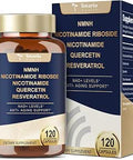 NMNH Supplement (Dihydronicotinamide Mononucleotide) Advanced NAD+ Support with Niacinamide Quercetin and Resveratrol 120 Vegan Capsules AntiAging Cellular Health and Energy Support