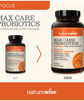Naturewise Max Probiotics For Men & Women | Delayed Released Capsule 30 Billion Cfu With 12 Highly Effective Strains, Shelf Stabl