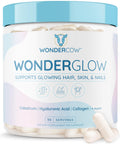 WONDERCOW Hair Skin and Nails Vitamins w/Bovine Colostrum Collagen Hyaluronic Acid Biotin Zinc and Lactoferrin Supports Faster Hair Growth Stronger Nails and Glowing Skin (30 Servings Capsule)