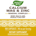 Nature'S Way Calcium Magnesium & Zinc 765 Mg Per Serving 100 Capsules