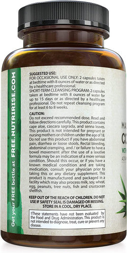 Colon Cleanse Extra Strength - Cape Aloe Capsules: Supports Weight Management for Women & Men Fiber Supplement Digestive Support Blend - Gentle, No Cramping