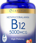 Carlyle Vitamin B-12 5000mcg | 60 Fast Dissolve Tablets | for Adults | Vegetarian Non-GMO & Gluten | Methylcobalamin Supplement
