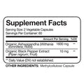 Nutrivein Organic Ashwagan Capsules 1600mg with Black Extract - 120 Vegan Pills - 100% Pure Root Powder Supplement - Supports Relief, Immune, Energy, Stamina & Mood