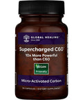 Global Healing Supercharged C60 & Vitamin D3 - Micro-Activated Carbon Fullerene w/ MCT Powder & Organic Vitamin D3 Liquid Supplement for Skin Health- Natural Detox Helps Alleviate Constipatio