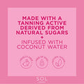 SOL by Jergens Full Body Self Tanner Towelettes, Streak-free Natural-Looking Sunless Tanning Wipes, 6 Count, Infused with Coconut Water and Vitamin E, Sun-inspired Color in 4 Hours