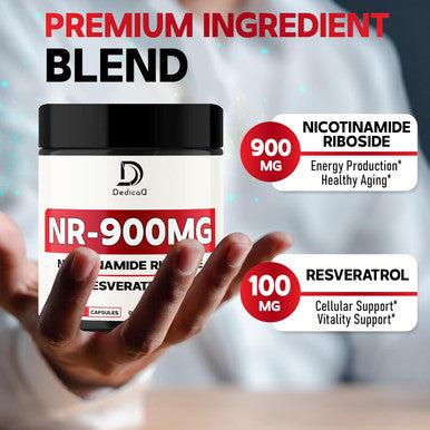 Nad Nicotinamide Riboside Resveratrol 900Mg Plus Resveratrol 100Mg - Cellular Production & Restoration, Aging Well, Overall Vitality - 80 Capsules