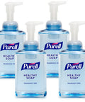 Purell Brand Healthy Soap Gentle & Foam, Fragrance-, 17.4 Fl Oz Hand Soap Table Top Pump Bottle (Pack Of 4) - 5016-04