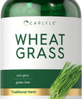 Carlyle Wheat Grass Supplement | 500 Vegetarian Caplets | Non-GMO Gluten Superfood