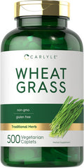 Carlyle Wheat Grass Supplement | 500 Vegetarian Caplets | Non-GMO Gluten Superfood