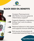 Amazing Herbs Premium Black Seed Oil - Gluten Free, Non Gmo, Cold Pressed Nigella Sativa Aids In Digestive Health, Immune Support, Brain Function - 8 Fl Oz