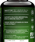 MRM Nuturition Vegan Vitamin D3 5,000 IU | Bone + Immune Health | Made from lichens | Supports Calcium Absorption | Vegan + Vegetarian Friendly | 60 Servings