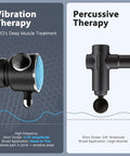Hyako Pro R1 Therapy Massager - Handheld Deep Tissue Vibration Massager For Full Body Pain Relief & Fascial Limitation & Treats Sensitive Areas Pressure Point Massage Tool ()-Blue