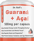 Dr. Baffs Guarana Acai 500mg Natural Herbal Brazilian Energizer Supplement 90 Vegetarian Capsules