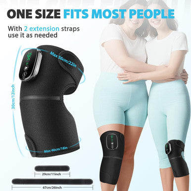 Flaremore Cordless Heated Knee Massager For Pain Relief Fsa Eligible Hsa 2026 Upgrade 4-Motor Full-Coverage Vibration & Heat Xl Heating Knee Brace For Targeted Pain Relief In Knee Shoulder & Elbow 5 Heat Levels & 5 Massage Modes