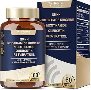 NMNH (NAD or NMN Alternative Supplement) (Dihydronicotinamide Mononucleotide) Ultra Strength NAD+ Support w/NR Resveratrol and Quercetin Ultra Absorption for AntiAging Vegan