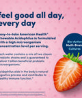 American Health Daily Chewable Tablet Acidophilus, 1 Billion Live Cultures, Beneficial Bacteria For The Digestive & Immune Systems, Strawberry, 60 Count