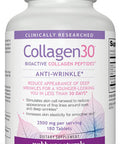 Webber Naturals Collagen30 AntiWrinkle 2500mg of Bioactive Collagen Peptides Per Serving 180 Tablets Helps Reduce Deep Wrinkles Fine Lines Stimulates Skin Cells Non GMO Dairy Gluten