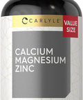 Carlyle Calcium Magnesium Zinc | 400 Caplets Value Size | Vegetarian, Non-GMO, Gluten Free Supplement
