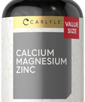 Calcium Magnesium Zinc | 400 Caplets Value Size | Vegetarian, Non-Gmo, Gluten Free Supplement | By Carlyle