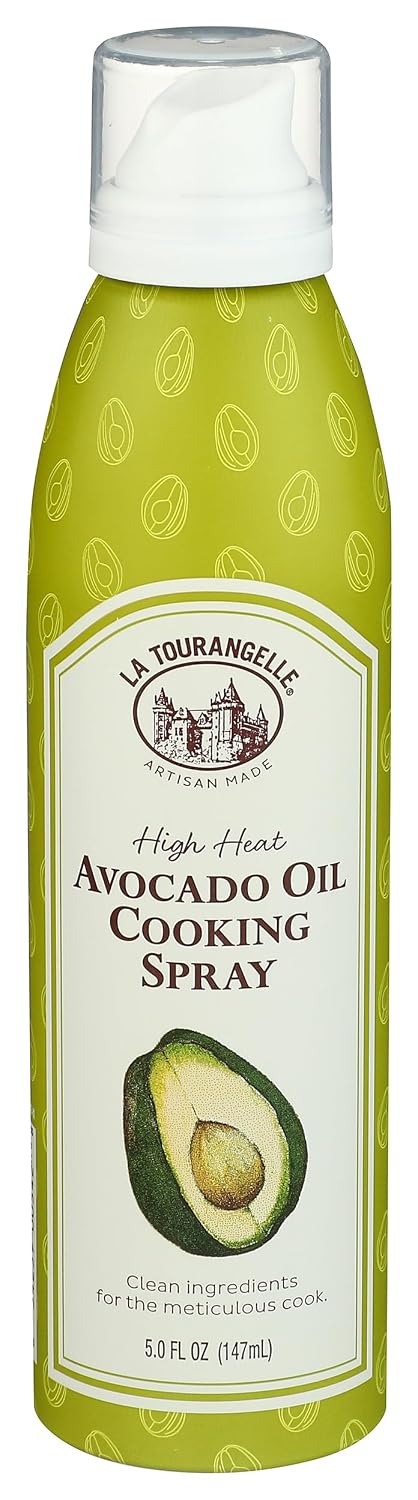 La Tourangelle, Organic Extra Virgin Olive Oil Spray, Cold-Pressed, All-Natural, Artisanal, Great for Cooking, Sauteing, Grilling, 5 Fl Oz