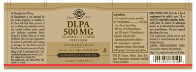 Solgar - Dlpa 500 Mg 50 Vegetable Capsules