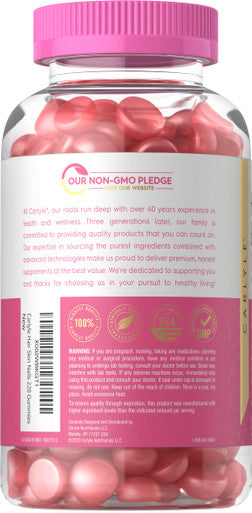Hair, Skin And Nails Gummies | 220 Count | Fruit Flavor Gummy Vitamins | With Biotin | Non-Gmo, Gluten Free | By Carlyle